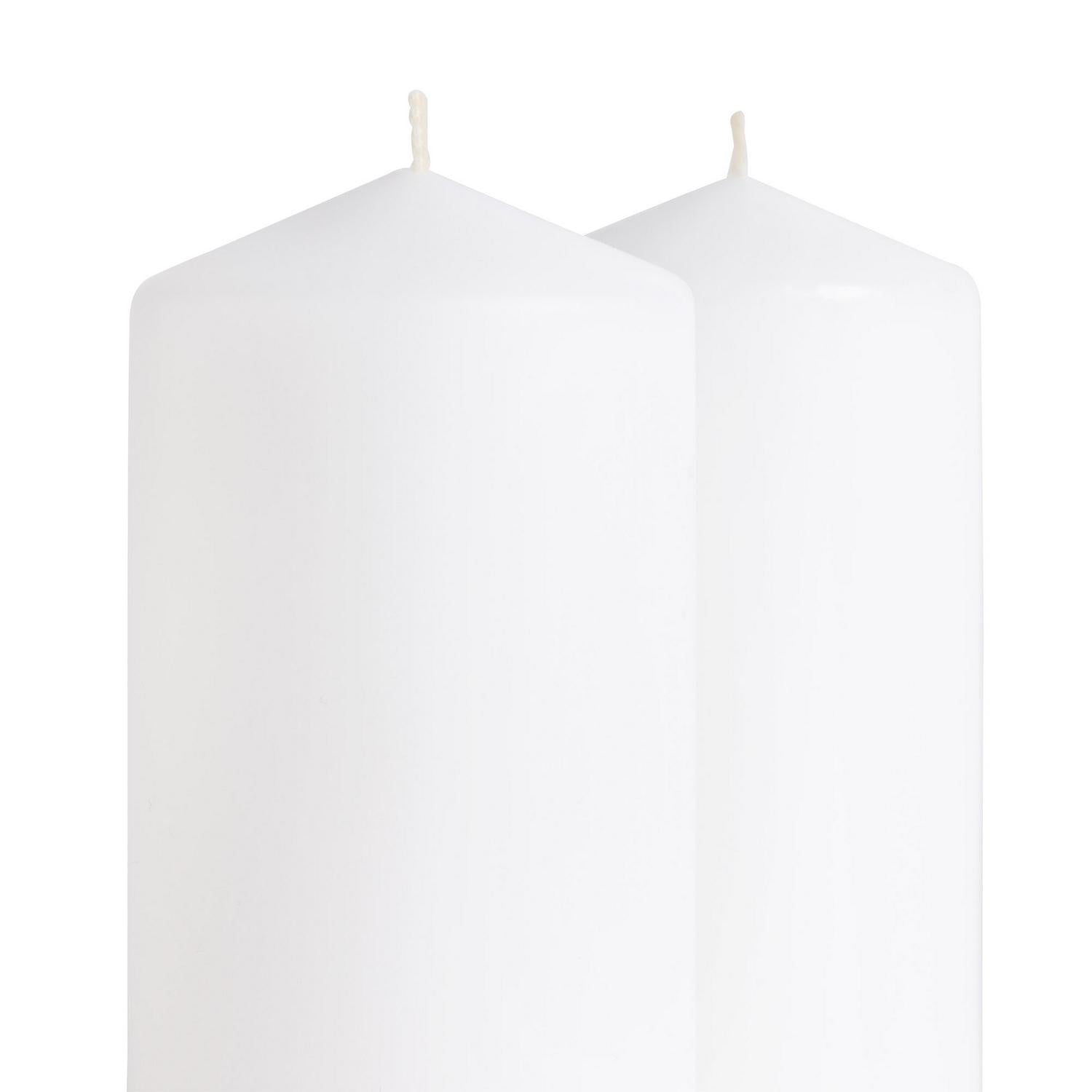 Habitat Large White Pillar Candle Pack of 4, UK version