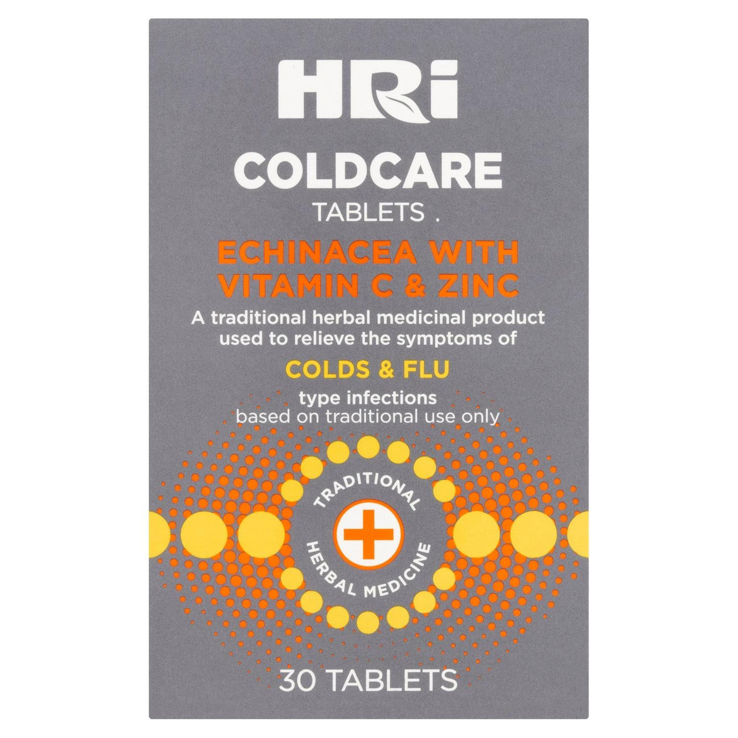 HRI Coldcare Echinacea Herbal Immunity Tablets 30, UK version