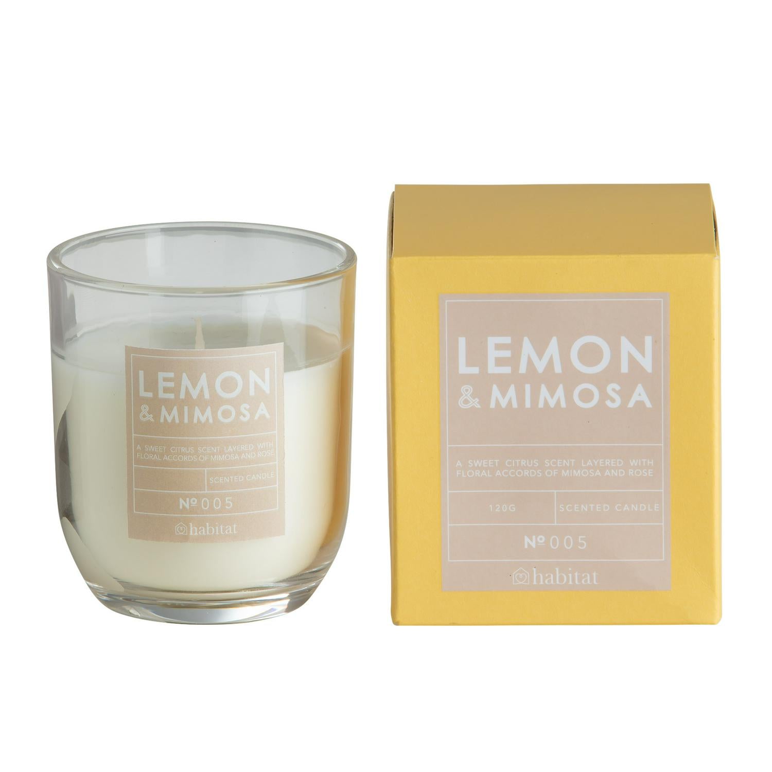 Habitat Scented Boxed Candle - Lemon & Mimosa