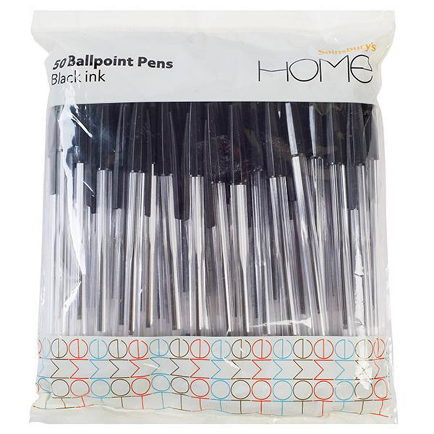 Sainsbury's Home Black Ballpoint Pens 50pk (British brand)