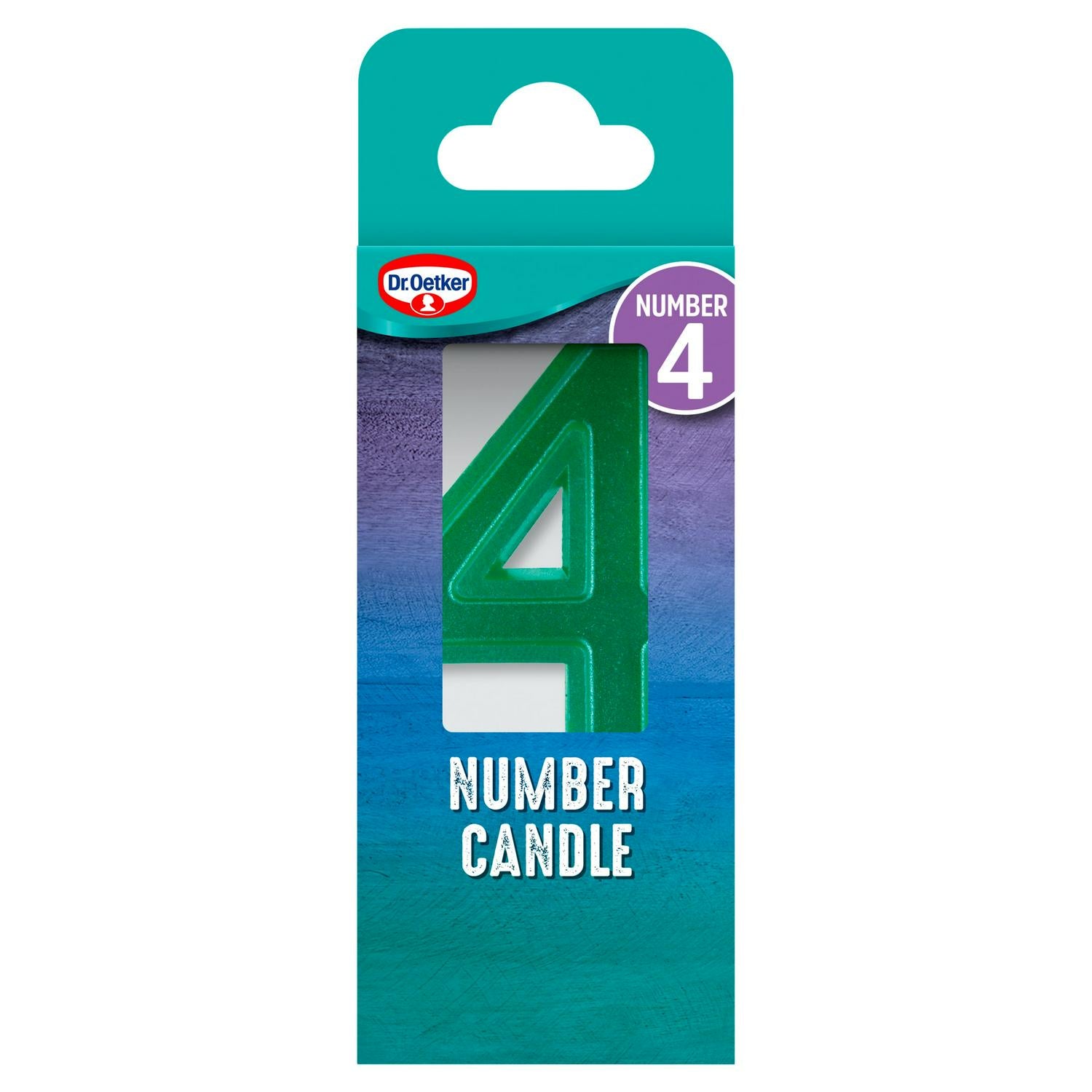 Dr Oetker Number 4 birthday candle - British product