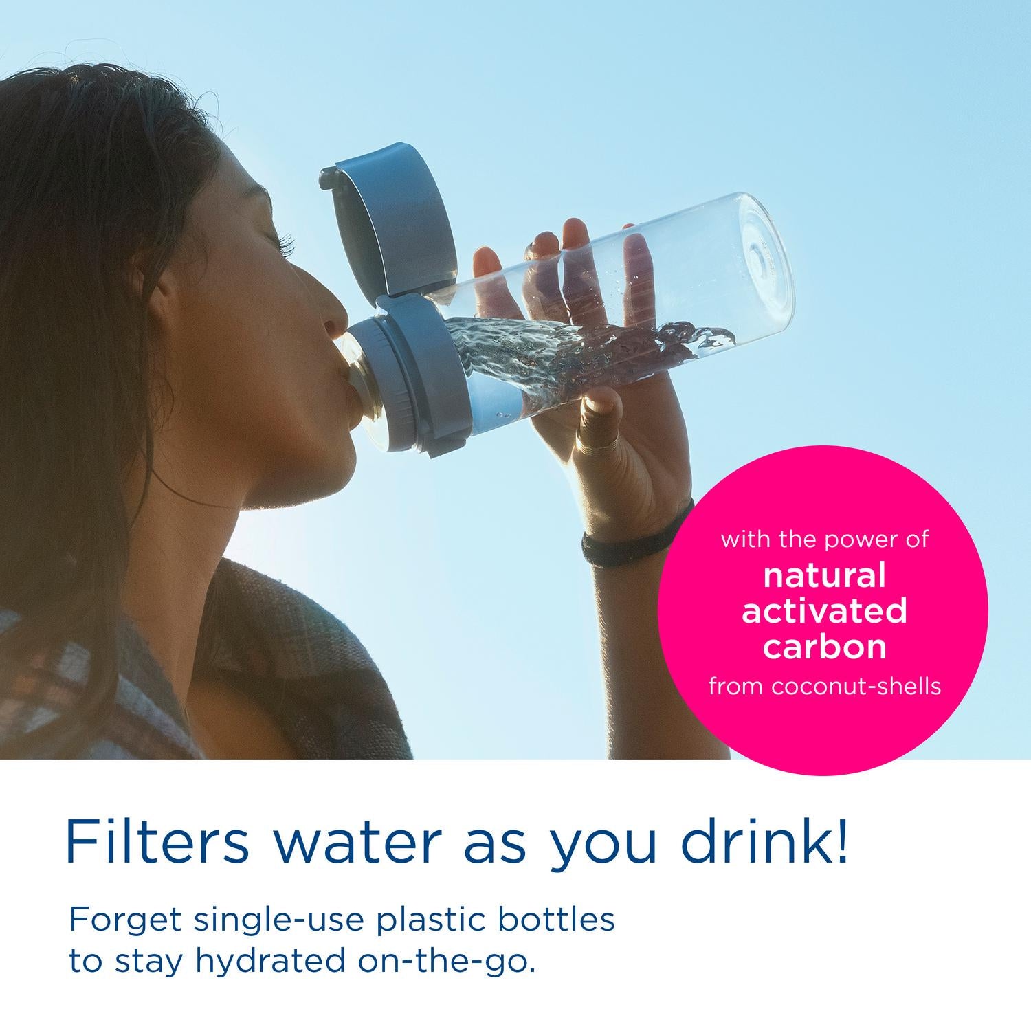 Brita Water Filter Bottle Apricot 600ml - British product