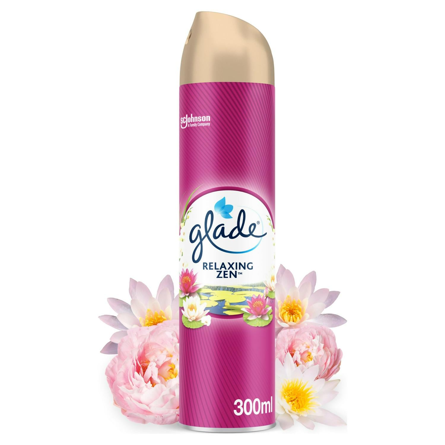 Glade Relaxing Zen aerosol air freshener 300ml, imported from the UK
