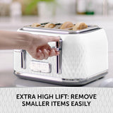 Breville VTT911 Curve 4 Slice Toaster - White and Chrome