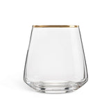 Habitat gold rim tumbler glassware item for drinks 354ml capacity, UK version