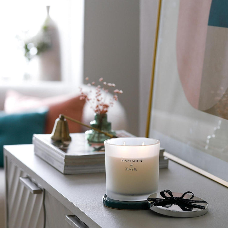 Habitat Large Scented Candle Mandarin Basil 10cm, UK version