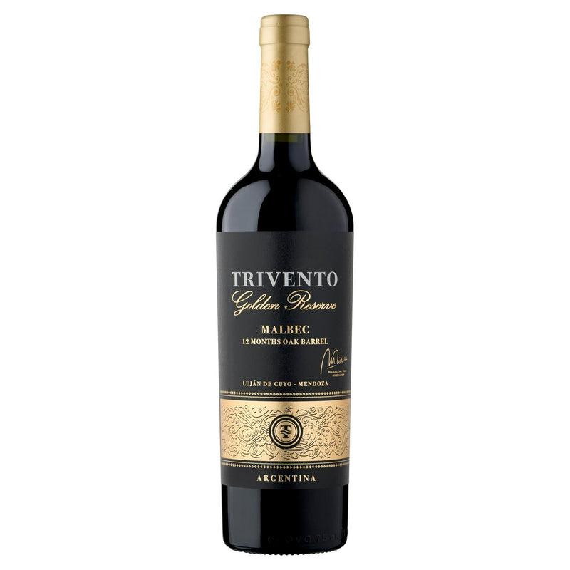 Trivento Golden Reserve Malbec Red Wine 75cl (British brand)