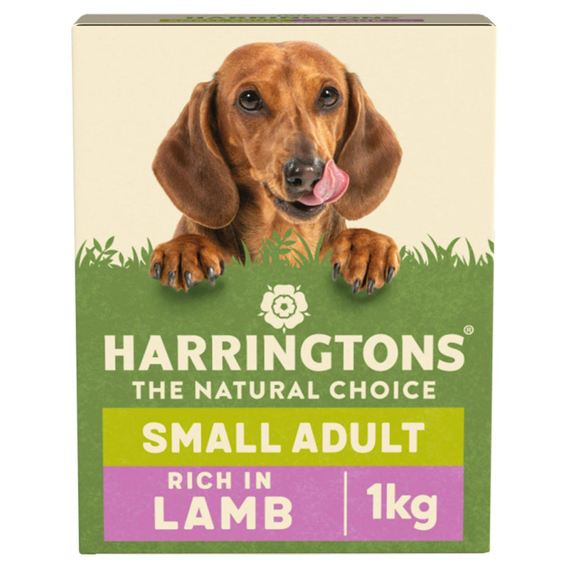 Harringtons small adult dog food lamb and rice 1kg, UK version