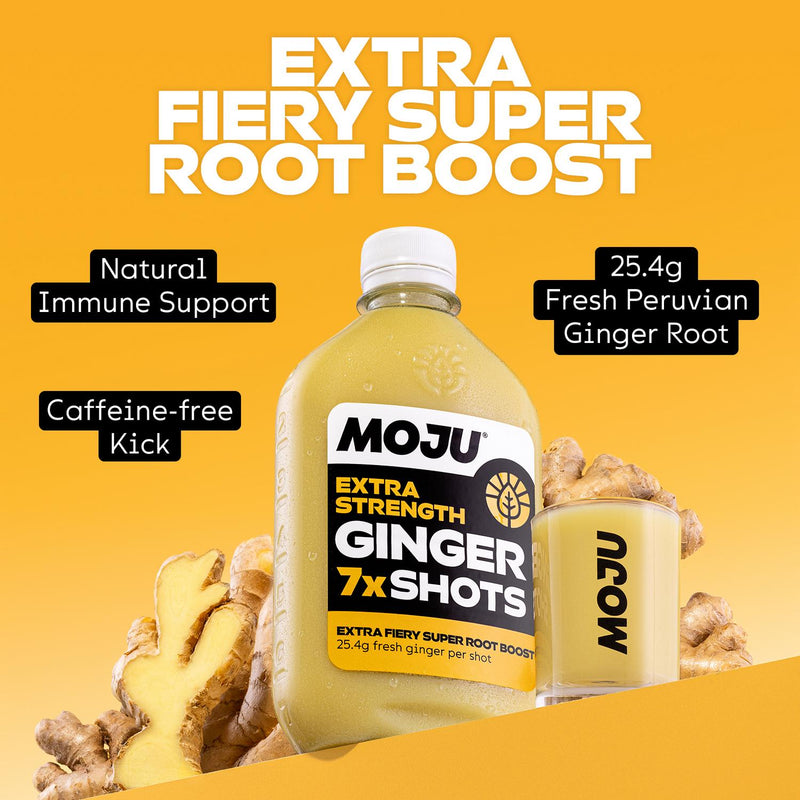 MOJU ginger shots extra strength 420ml, imported from the UK