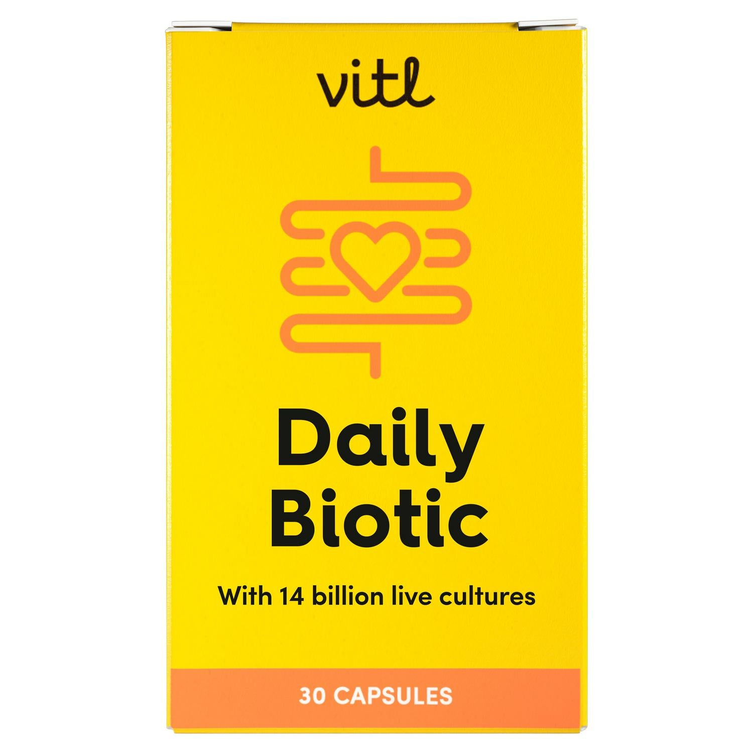 Vitl Daily Biotic Capsules 30 count (British brand)