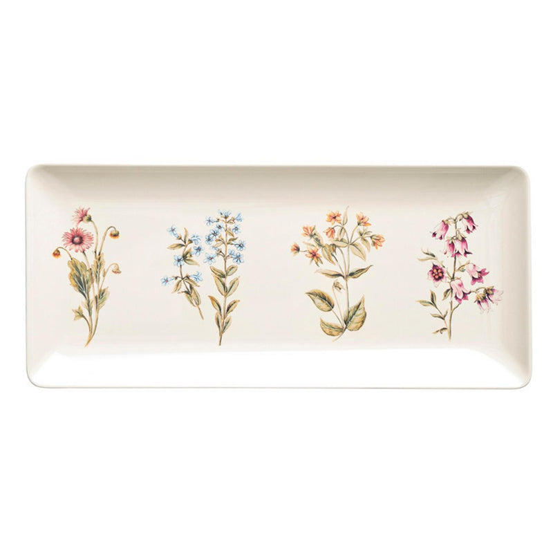Floral Bee Design Melamine Tea Tray 36.8 x 16.5 cm