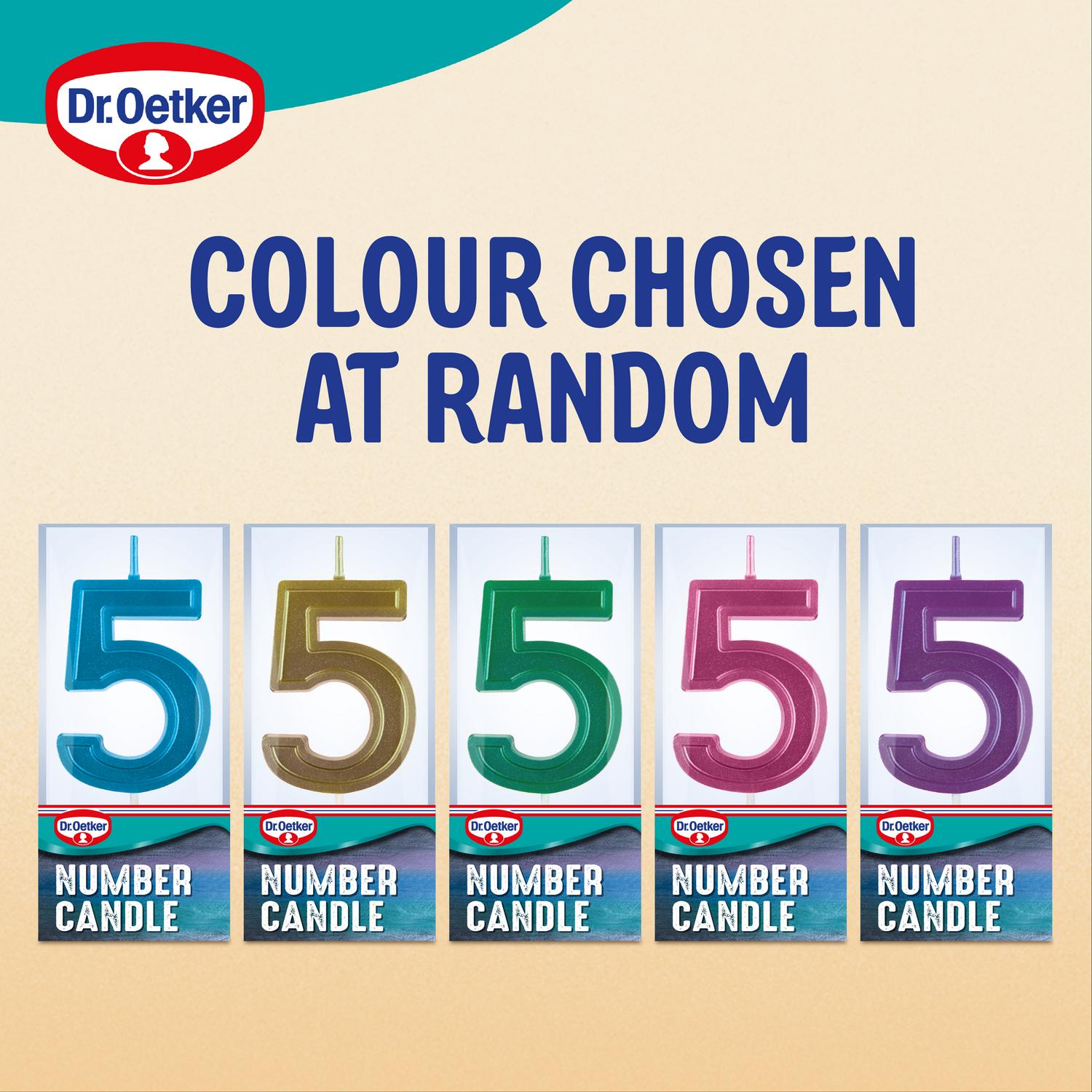 Dr. Oetker Number 5 birthday cake candle, UK version