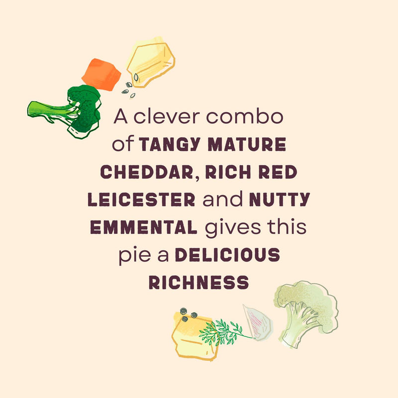 Higgidy Three Cheese Cauliflower Broccoli Pie 200g, UK version