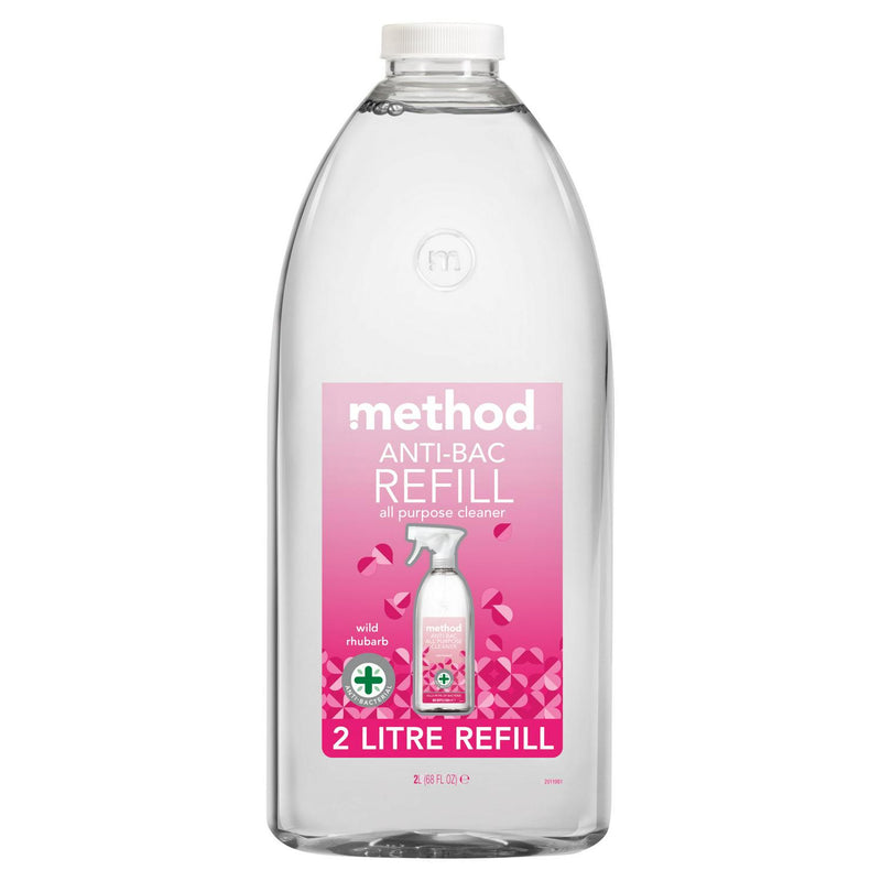 Method anti bacterial cleaner wild rhubarb refill 2L, imported from the UK
