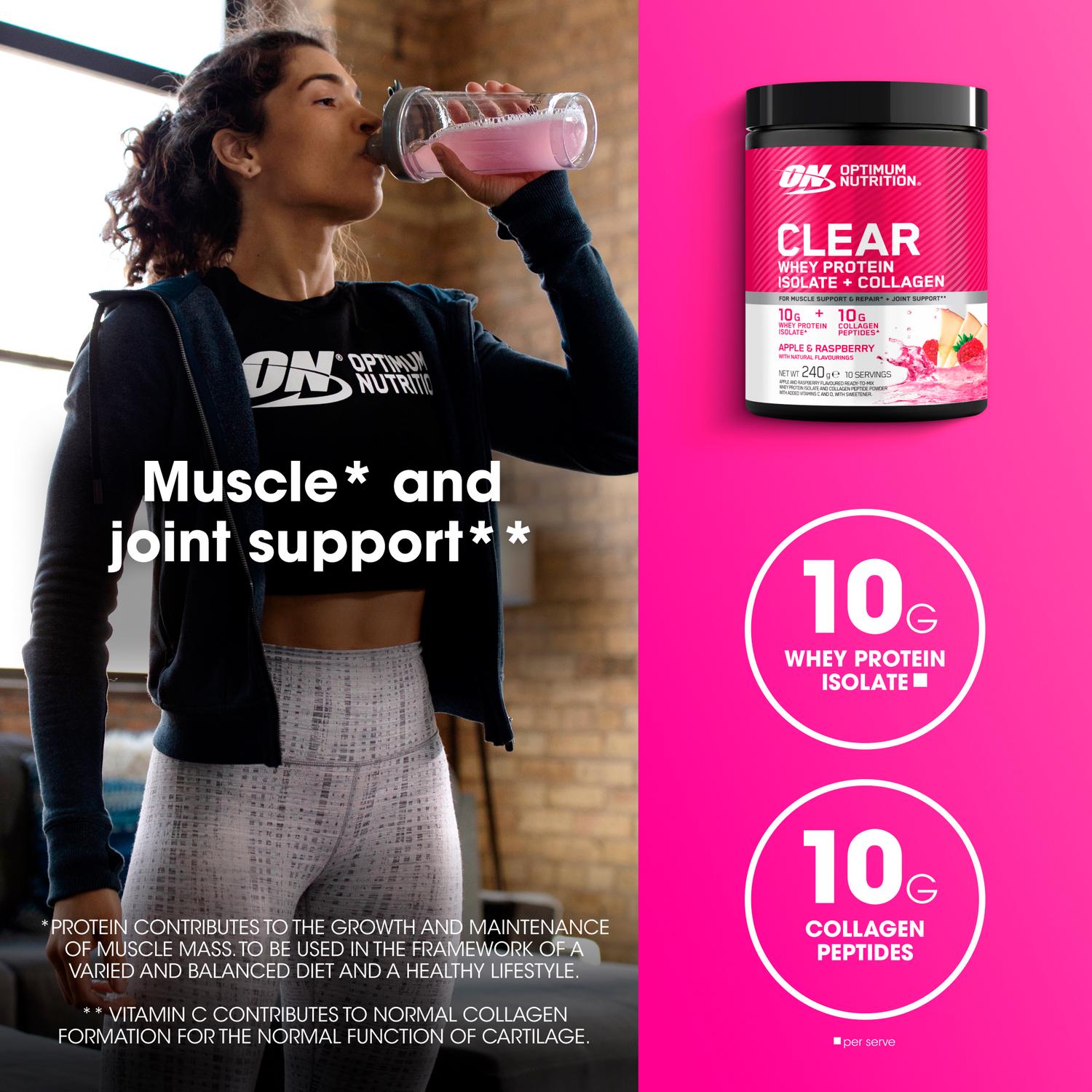 Optimum Nutrition Whey Powder Apple Raspberry 240g, imported from the UK