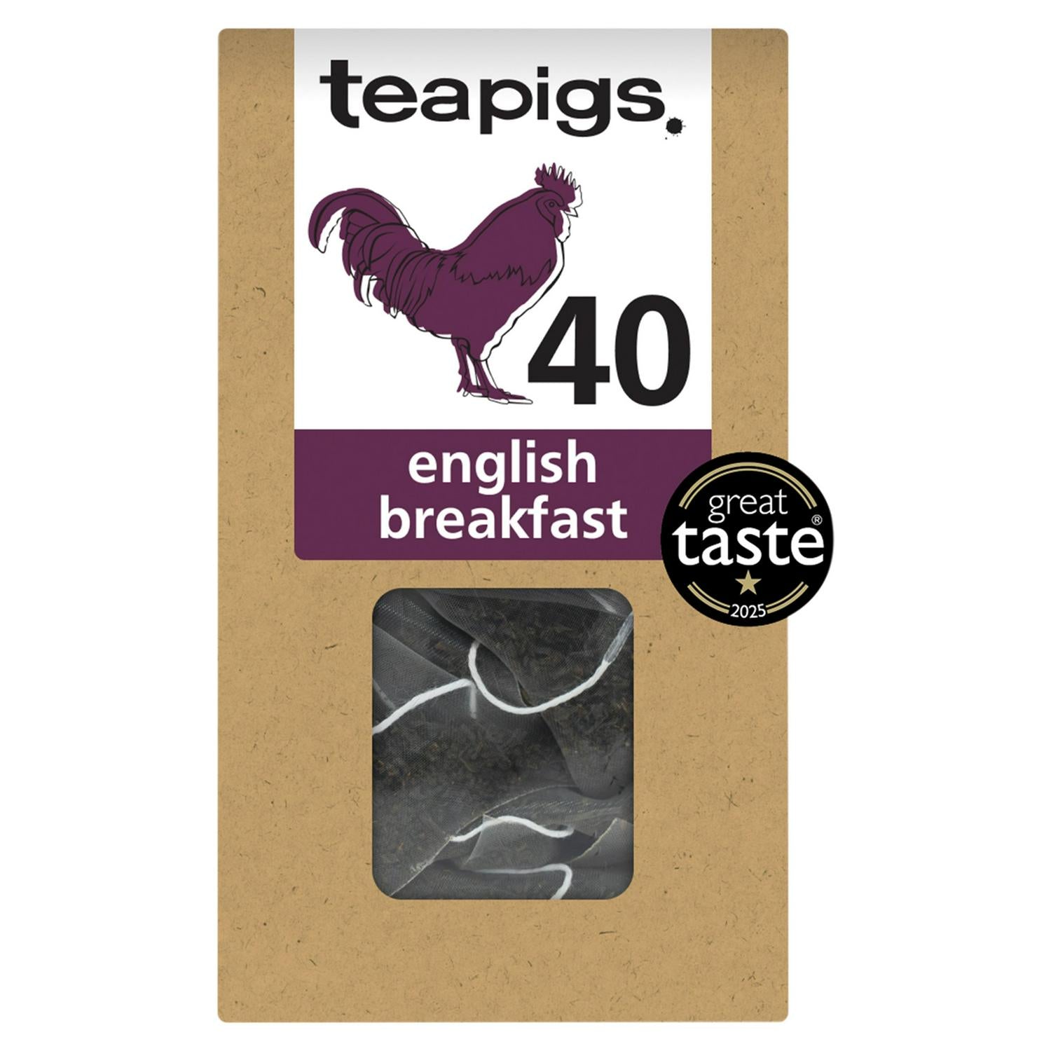 Teapigs English Breakfast tea temples 40 pack imported from the UK