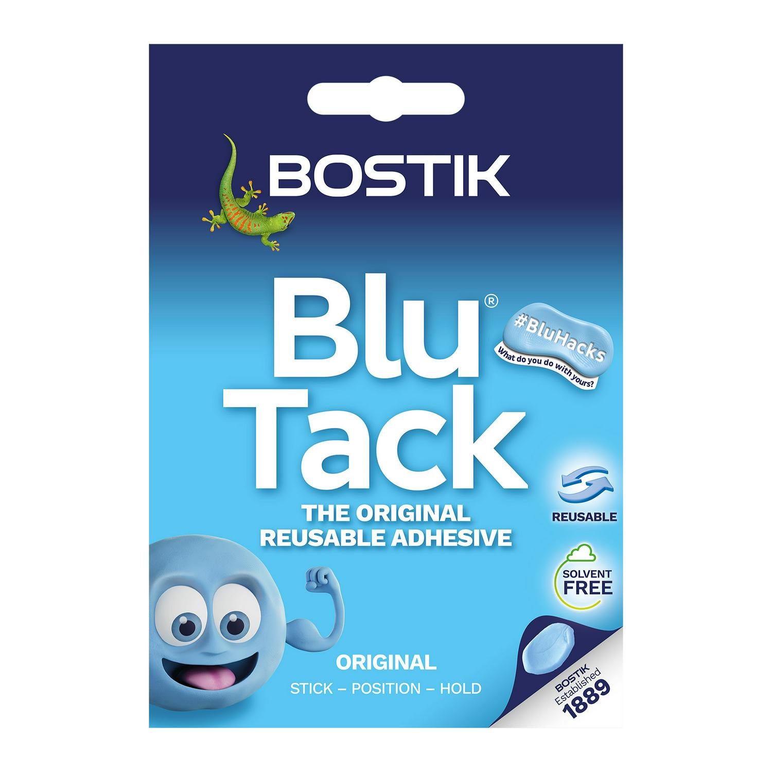 Bostik Blu Tack reusable adhesive putty 57.5g - British product