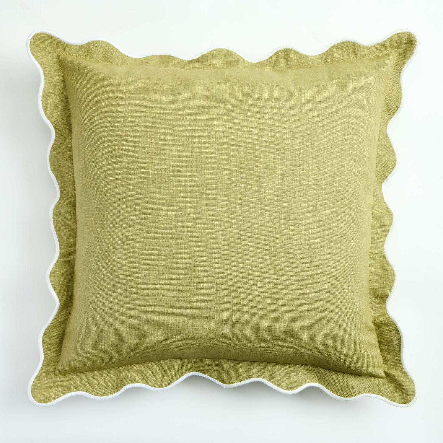 Habitat Scallop Cushion Olive 43 x 43 cm, UK version