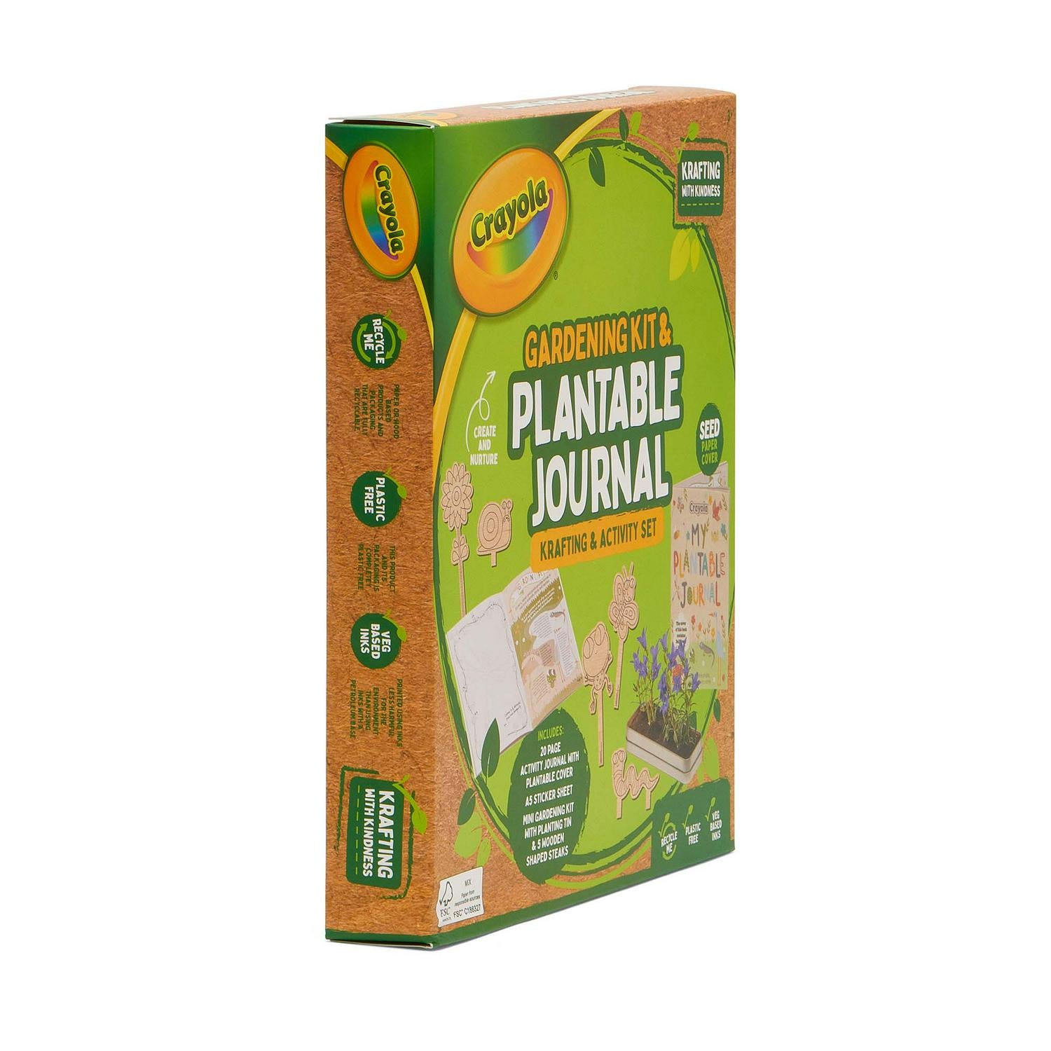 Crayola plantable journal mini garden kit with seed paper cover - British product