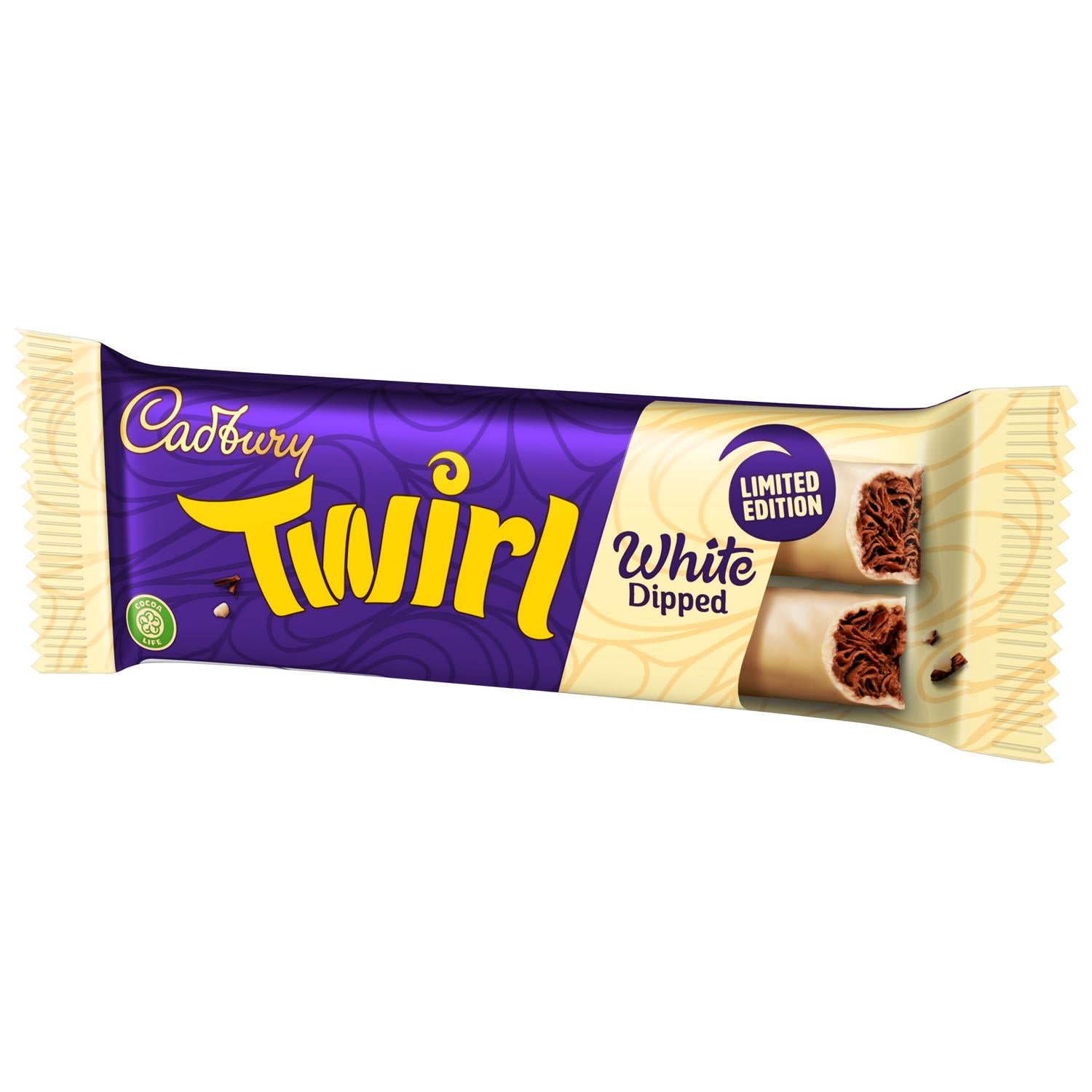 Cadbury Twirl White Dipped Chocolate Bar 43g - British product