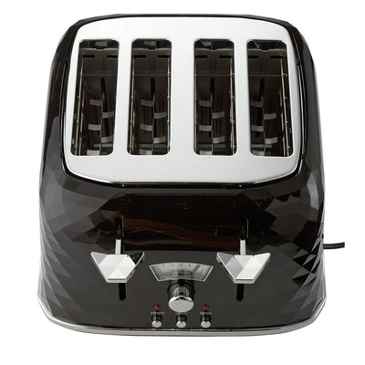 De'Longhi Brillante 4-Schlitz-Toaster Schwarz Küchengerät