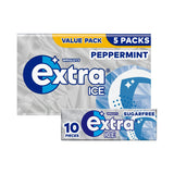 Wrigley's Extra Ice Peppermint Sugarfree Chewing Gum Multipack 5 x 10