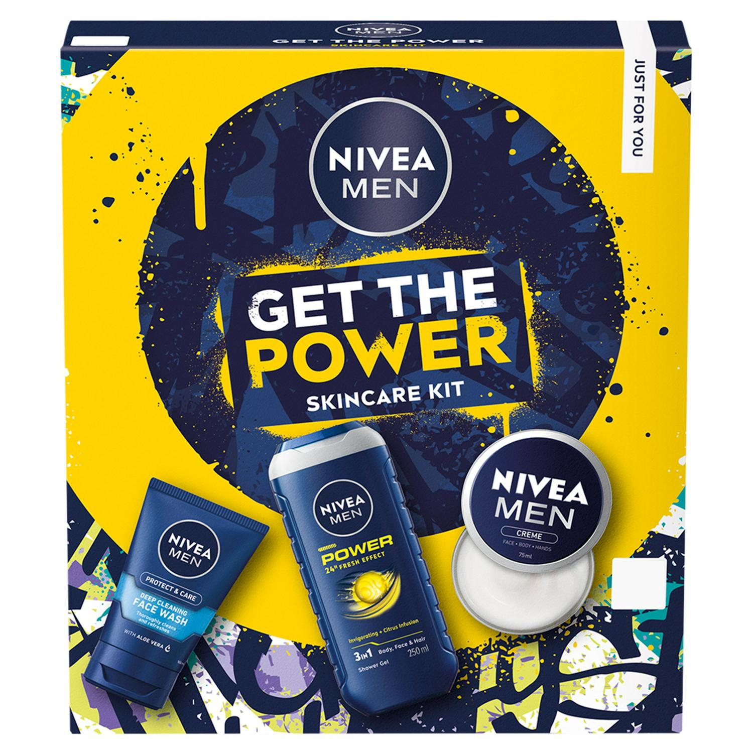 Nivea Men Skincare Gift Set Trio 3 Items, imported from the UK