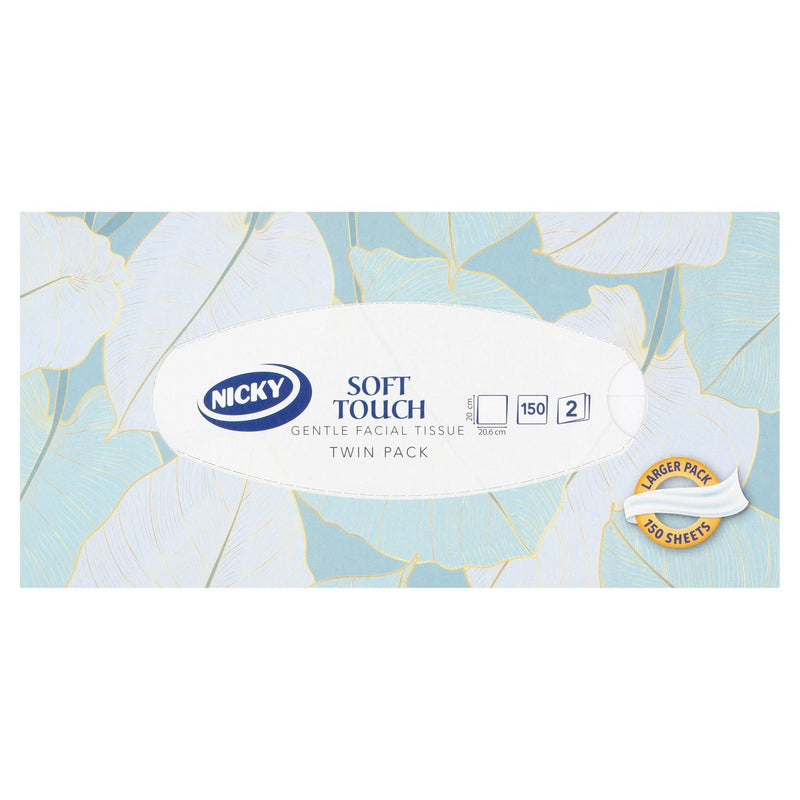 Nicky Soft Touch gentle facial tissues for delicate skin, imported from the UK