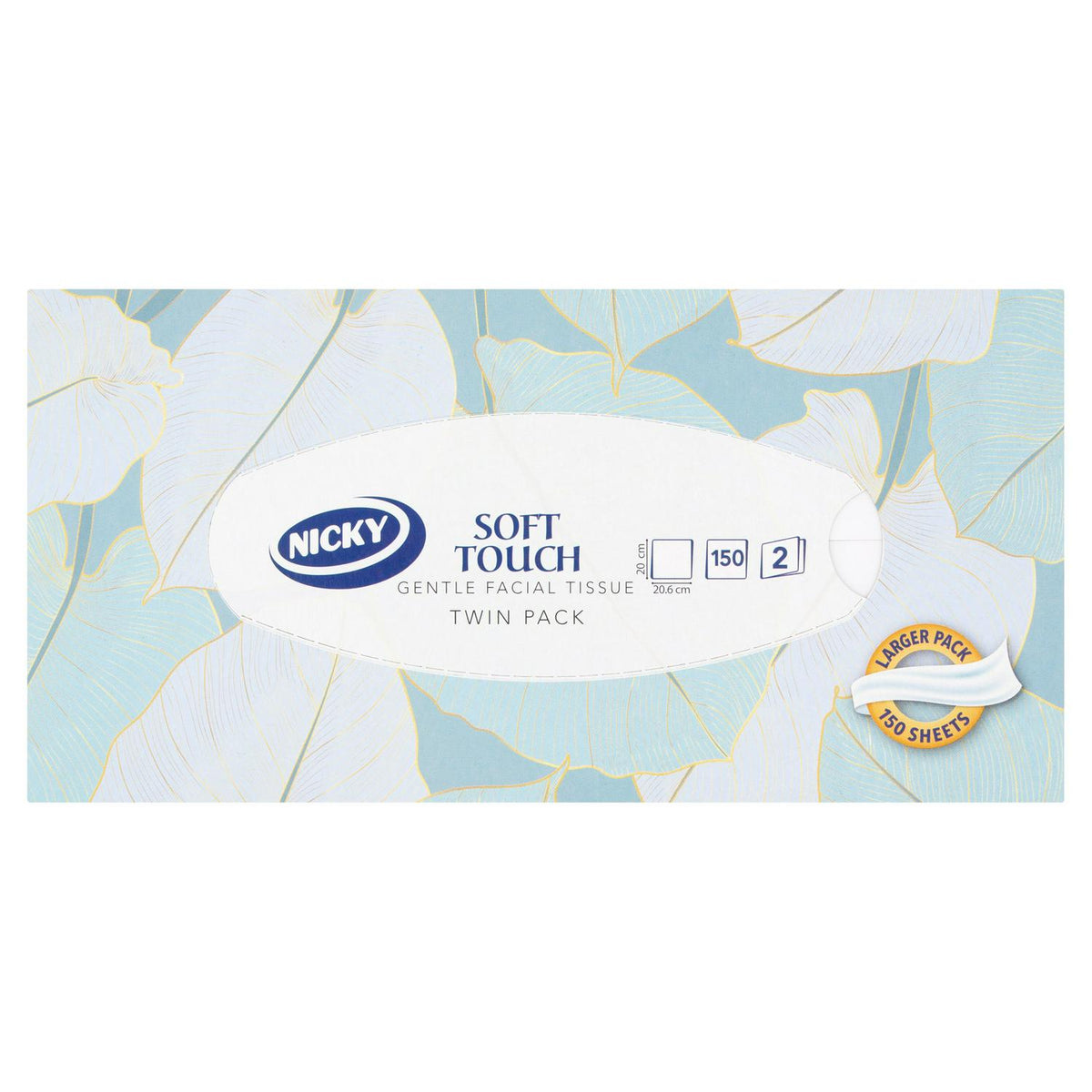 Nicky Soft Touch gentle facial tissues for delicate skin, imported from the UK