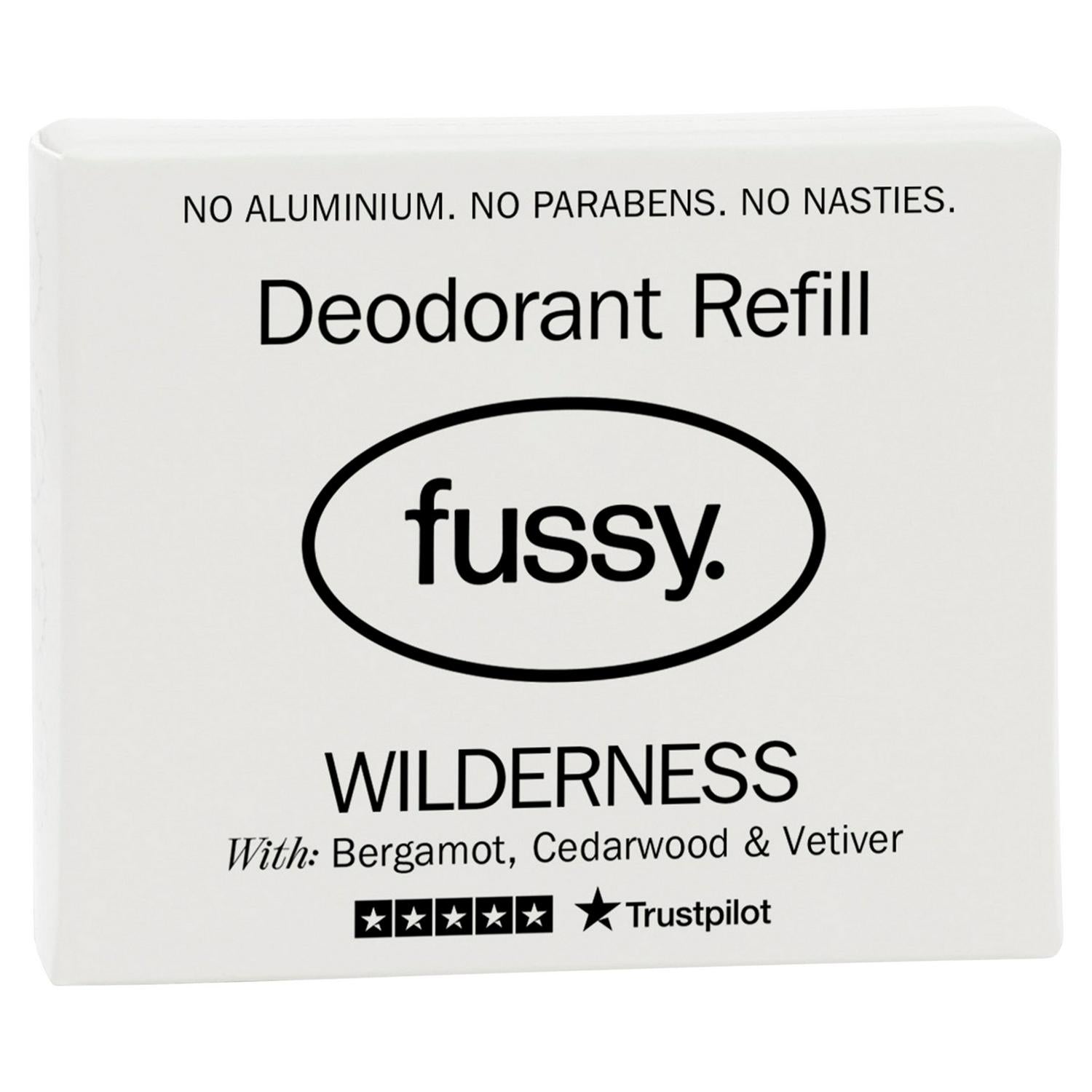 Fussy natural deodorant refill wilderness 40g - British product