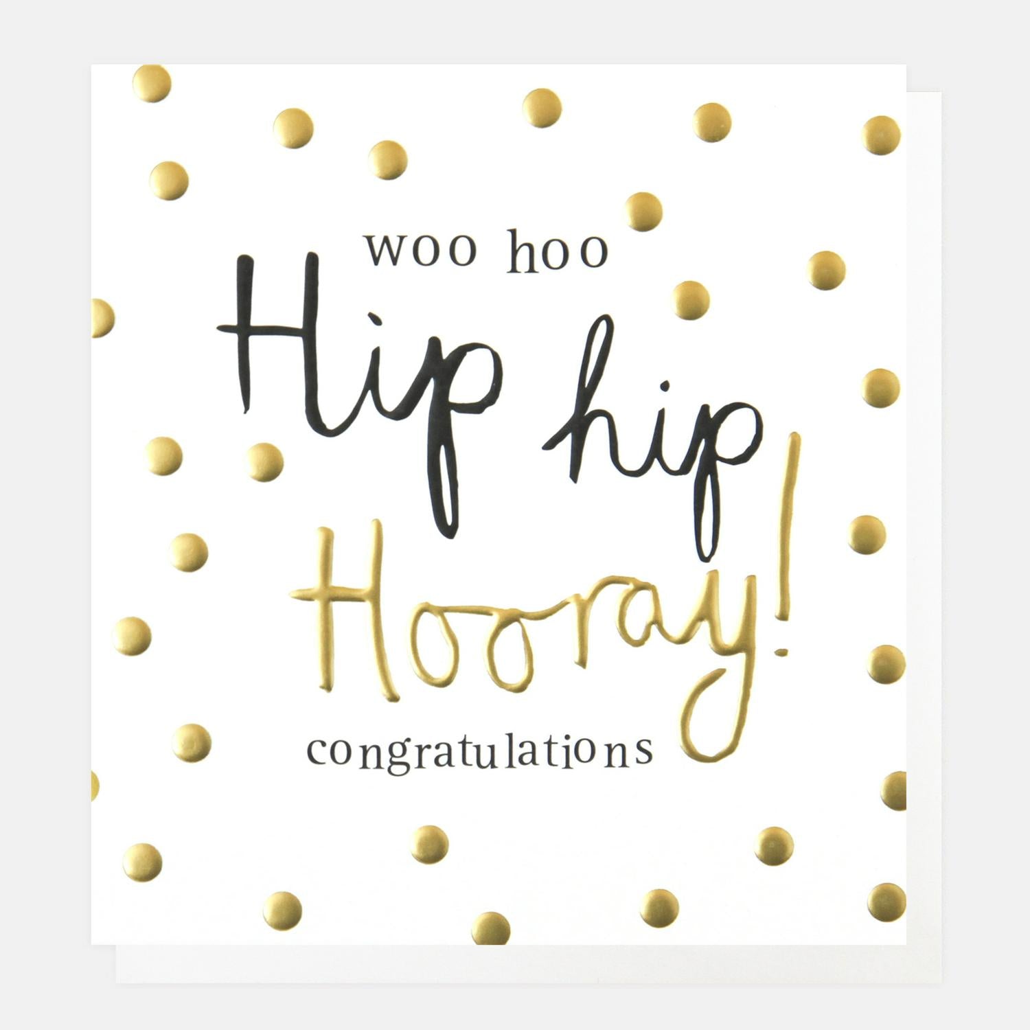Caroline Gardner congratulations greeting card 14cm hip hip hooray - British product