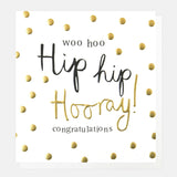 Caroline Gardner congratulations greeting card 14cm hip hip hooray - British product