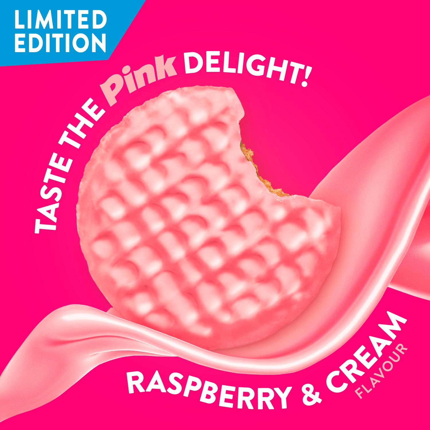 McVitie's Pink Raspberry & Cream Digestives 232g, imported from the UK