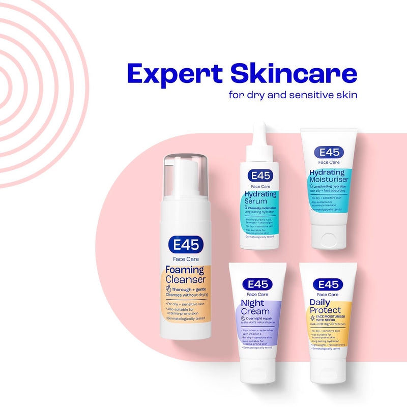 E45 hydrating moisturiser face care 50ml, UK version