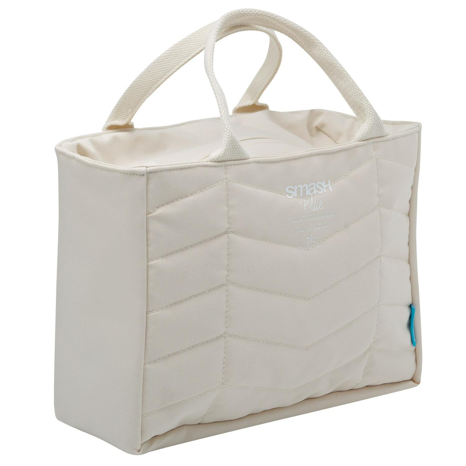 Smash Planet Chevron Lunch Bag Beige 24cm long (British brand)