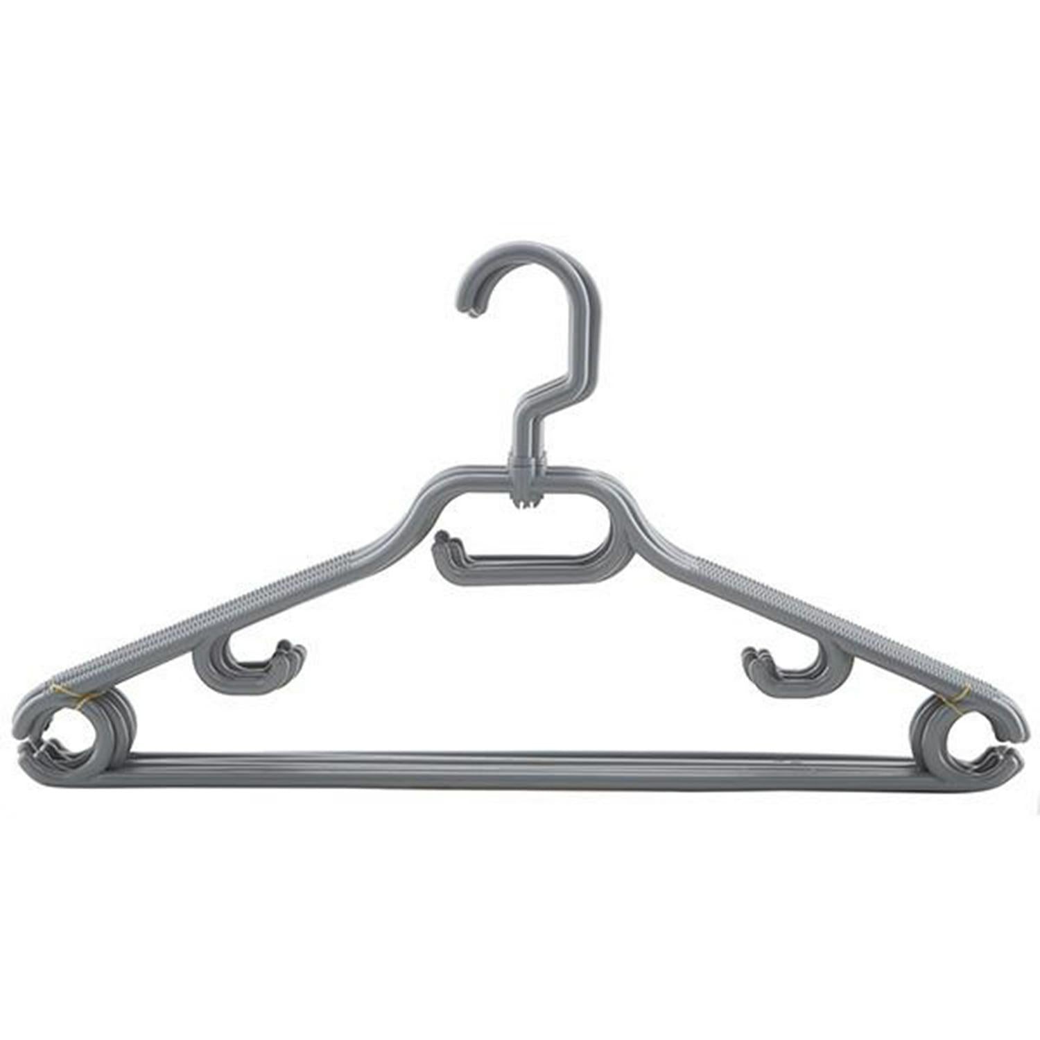 Sainsbury's Silver Plastic Clothes Hangers Pack of 6 (British brand)