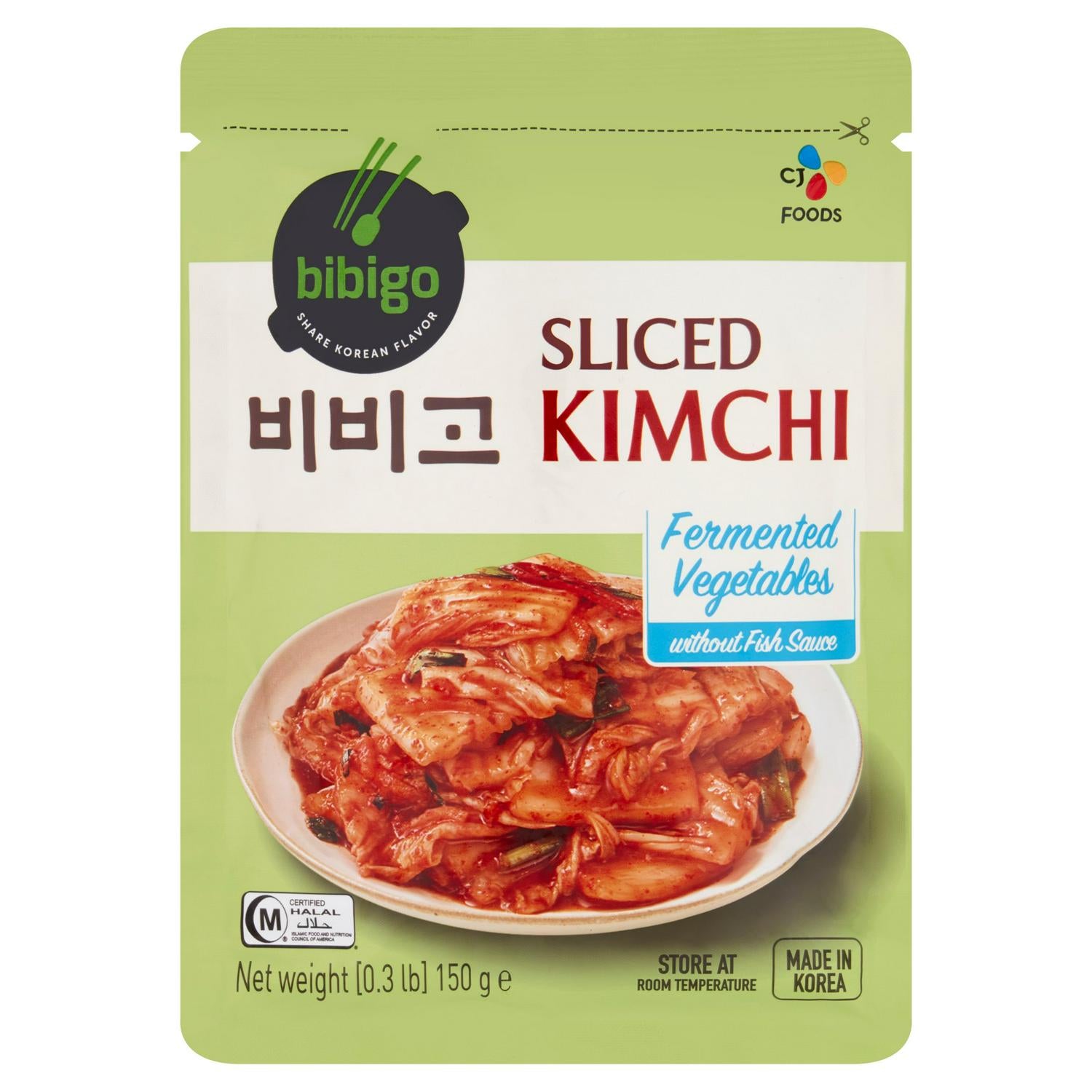 Bibigo sliced kimchi 150g - British product