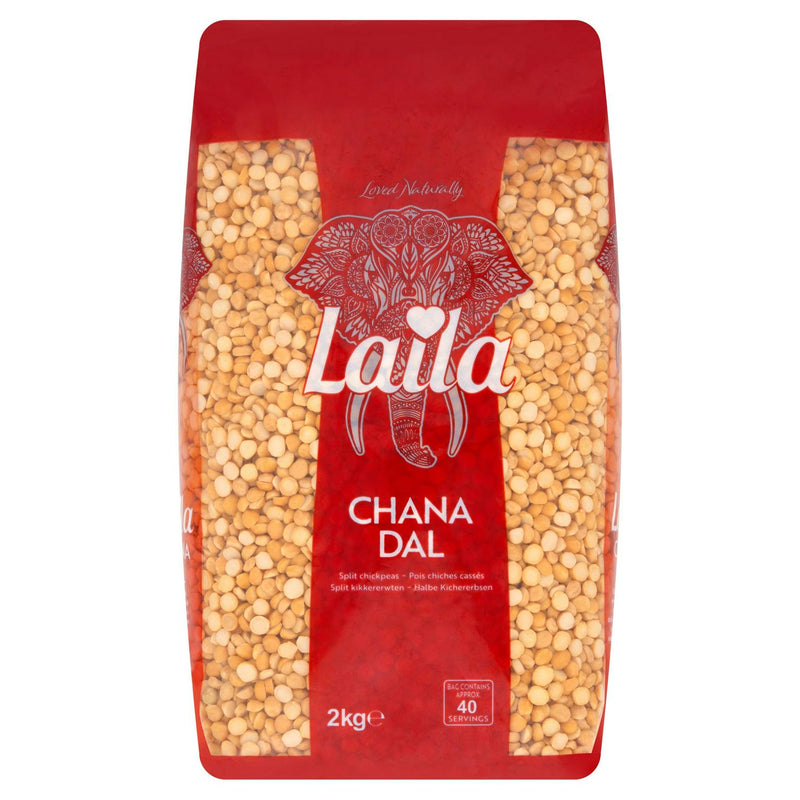 Laila Chana Dal Split Chickpeas 2kg, UK version