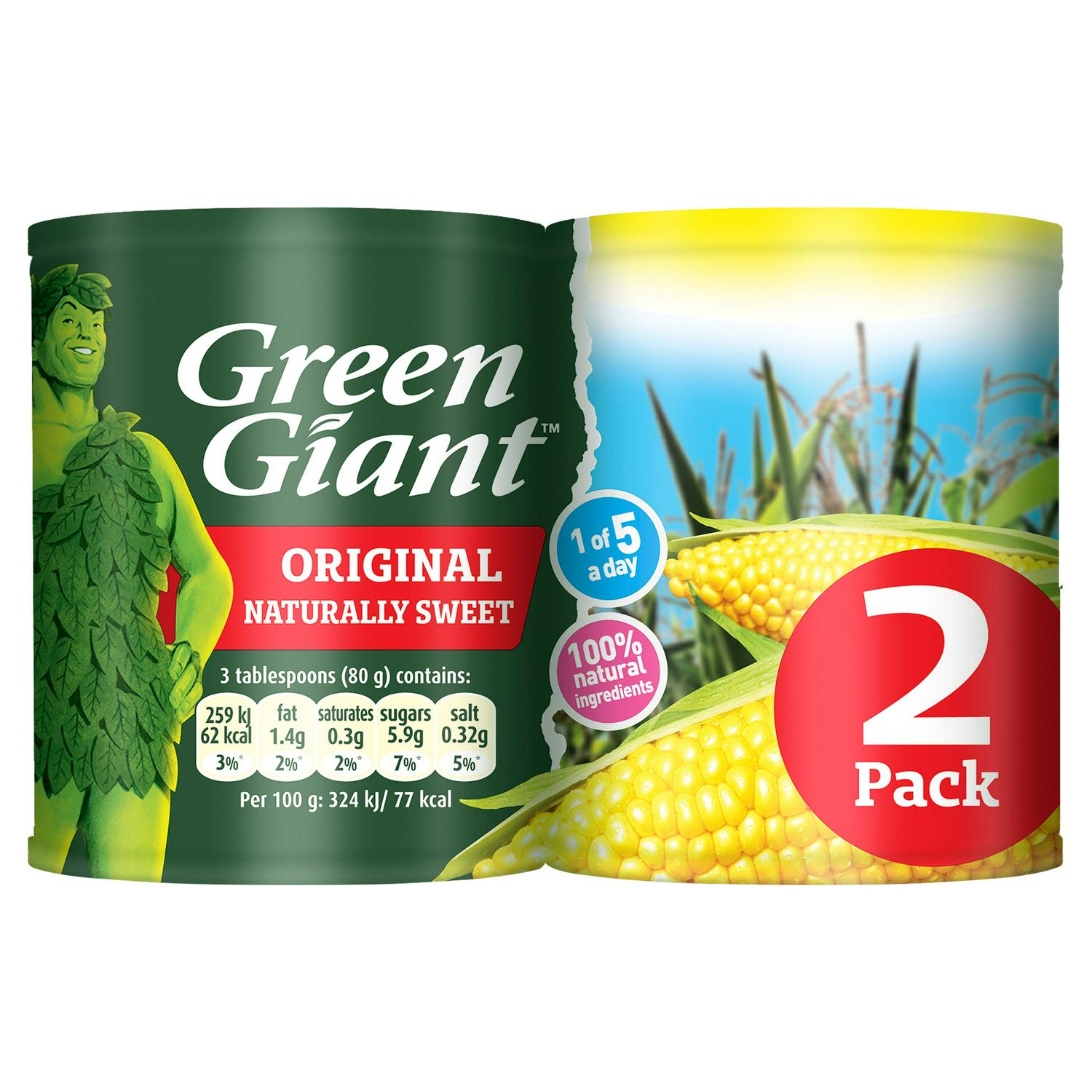 Canned Sweet Corn Kernels in Brine 2 x 198g