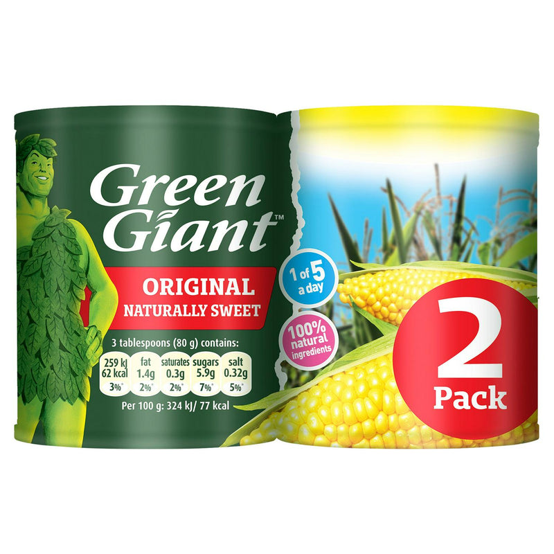 Canned Sweet Corn Kernels in Brine 2 x 198g