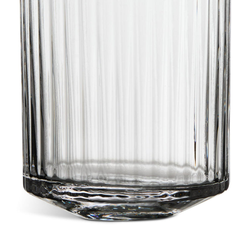 Wide Ribbed Soda Lime Glass Carafe with Spout, 1096ml