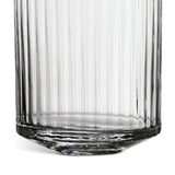 Wide Ribbed Soda Lime Glass Carafe with Spout, 1096ml
