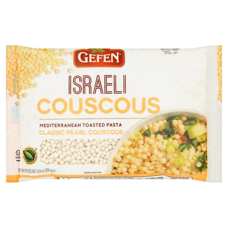 Gefen Israeli couscous toasted pasta 250g bag, UK version