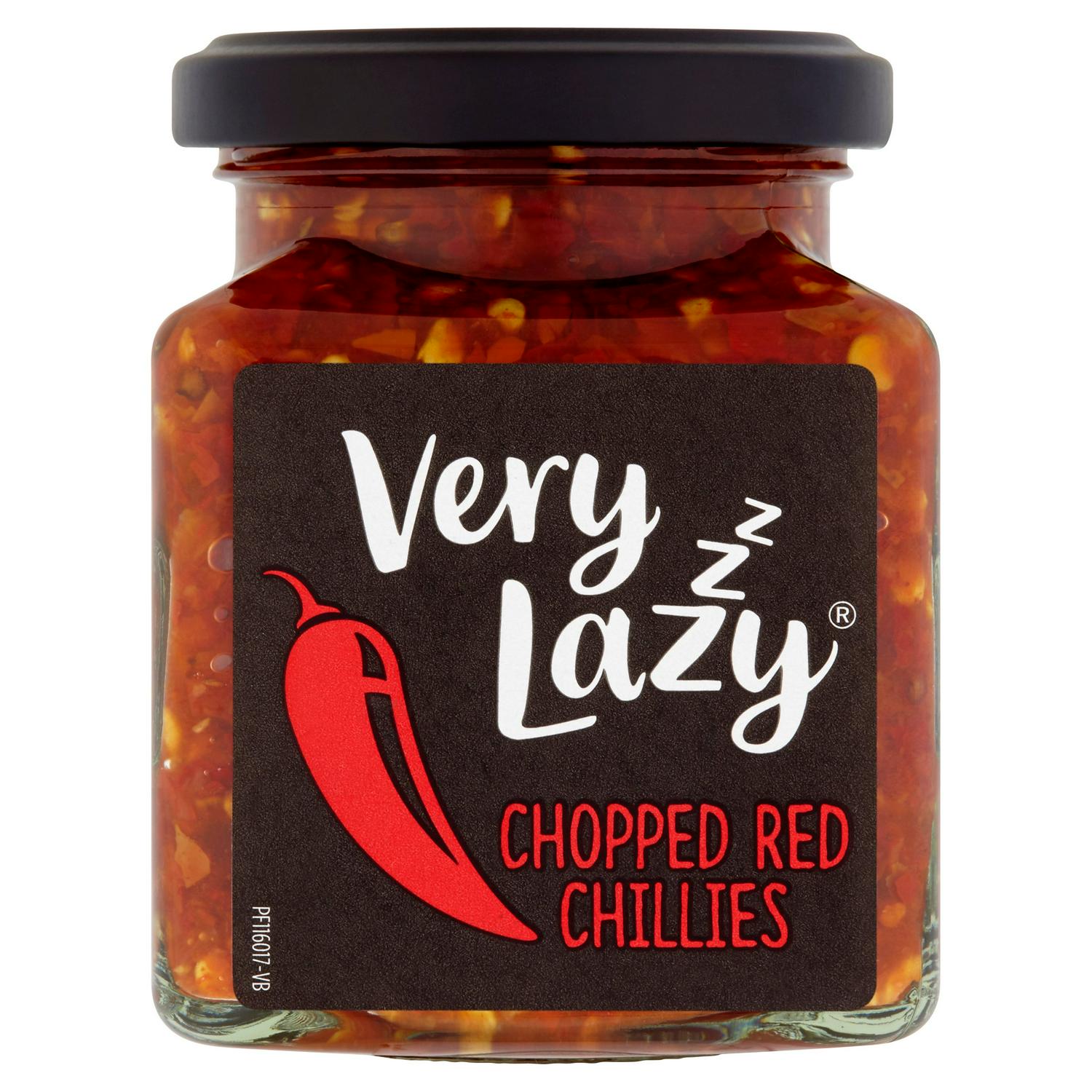 Very Lazy Chopped Red Chillies in Vinegar 190g (British brand)