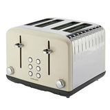 Cookworks 4-Slice Almond Metal Toaster - British product