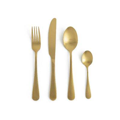 Sainsburys Sainsbury's Home 16 deler Gull Rustfritt Stål Bestikksett - Kjøp online hos McGrocer