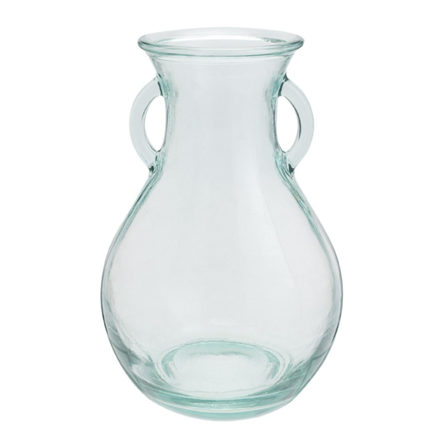 Habitat handled clear green glass vase large, UK version