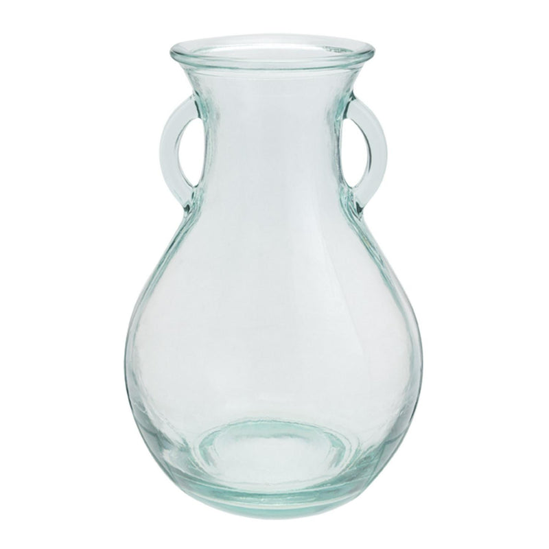 Habitat handled clear green glass vase large, UK version