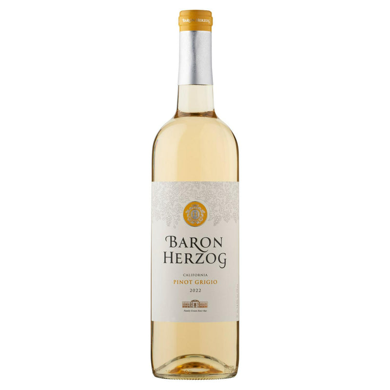 Baron Herzog Pinot Grigio wine bottle 750ml - British product