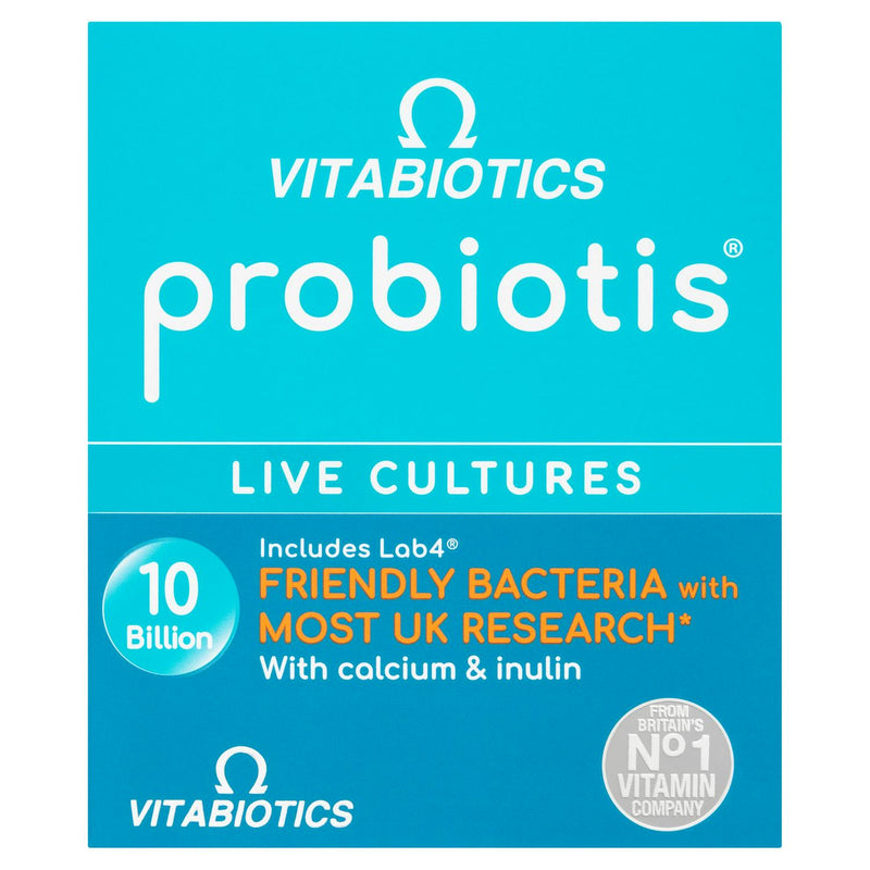Vitabiotics Probiotis 10 Billion Vegan Capsules 30 Count, imported from the UK